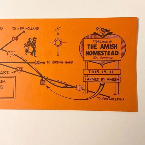 Vintage The Amish Homestead Pennsylvania Travel Brochure  Souvenir Leaflet - Picture 6 of 7